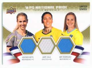 HOPE SOLO MITTS RODRIGUEZ JERSEY /50 WPS SOCCER 2010  