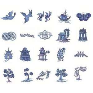  OESD Embroidery Machine Designs CD BLUE WILLOW