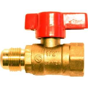 Aviditi 11161AVI Gas Ball Valve with Threaded by Flare Ends, 1/2 Inch 
