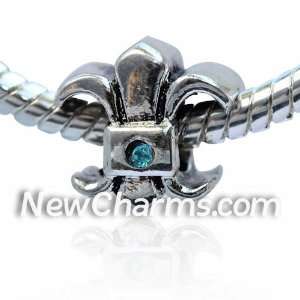   Blue Stone European Bead Pandora Style Chamilia Troll Biagi Jewelry