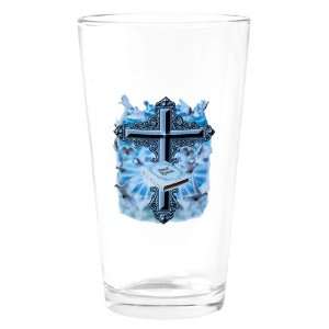  Pint Drinking Glass Holy Cross Doves And Bible Everything 