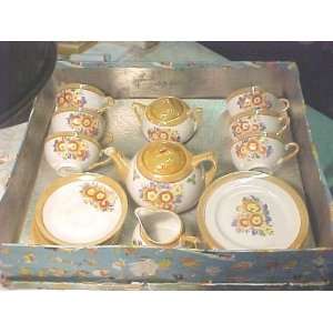  Vintage Lusterware Toy China Tea Set 
