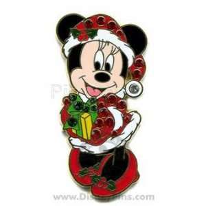    50231 Minnie Mouse   Jeweled Santa Suit Pin 