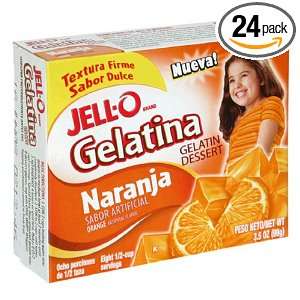 Jell o Gelatina Naranja/Orange, 3.5 Ounce Units (Pack of 24)  