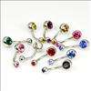 Mixed 16G Czech Crystal Lip Labret Ring Studs Monroe Stainless Steel 