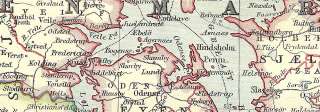 DENMARKPrussian Schleswig Holstein;Iceland;Bornholm,1897 map  