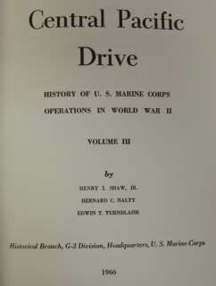   PACIFIC DRIVE   Out of Print WW2 USMC OPERATIONS UNIT HISTORY BOOK