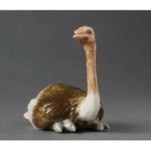  Miniature Porcelain Animals Ostrich With Egg #117