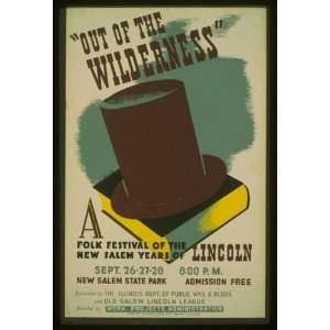  WPA Poster Out of the wildernessA folk festival of the New 