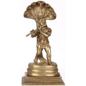   Dancing Over the Serpent Kaliya   Bronze Sculpture