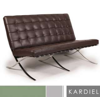 BARCELONA LOVE SEAT CHAIR 2 seater modern mid century chaise leather 