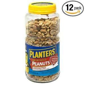 Planters Unsalted Dry Roasted Peanuts 16 Grocery & Gourmet Food