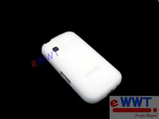 White Silicone Soft Back Cover Case + Film for Samsung S5660 Galaxy 