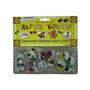  75 Packs of Colored wiggly craft eyes 