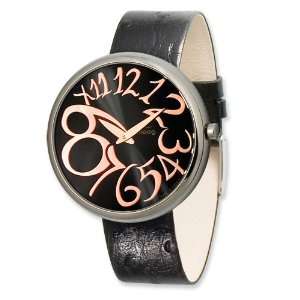  Moog Pol. Stnlss Stl/Black Dial/Rose Mrkrs Watch Only 