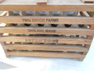 WOOD EGG CRATE;TWIN BROOK FARMSGARLAND MAINE  