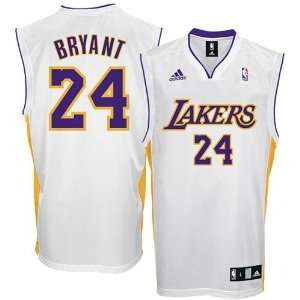 adidas Los Angeles Lakers #24 Kobe Bryant Youth White Alternate Color 