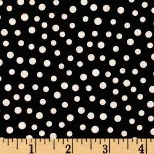  44 Wide Hip Happy Dots Black/White Fabric By The Yard 