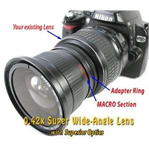 Pc 2 Lens Wide Angle Conversion Kit w/MACRO +UV Filter for Nikon 