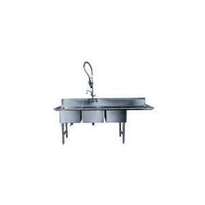  Win Holt Equipment Group Triple Compartment Sink, 18 x 