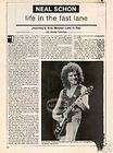 NEAL SCHON JOURNEY vintage 80s magazine PINUP guitar