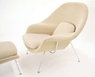 Saarinen Vintage Knoll Womb Chair and Ottoman Beige Good Condition 
