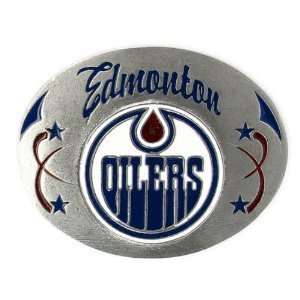  Pewter Belt Buckle   Edmonton Oilers