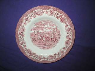 red transferware flat soup pasta plate ENGLAND choose from Ridway 