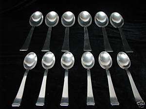WMF William Fraser Faceon Silverplate 12 Spoon Set  