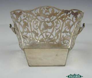 WMF Art Nouveau Silver Crystal Basket Germany Ca 1905  