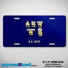 license plate with u s navy officer rank insignia admirals