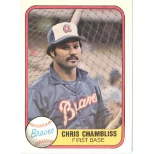  1981 Fleer # 252 Chris Chambliss Atlanta Braves Baseball 