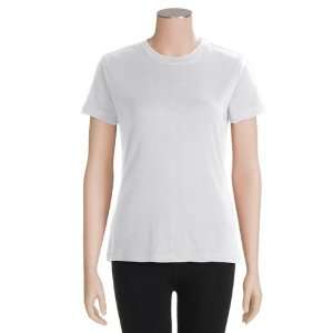 White Sierra Rib Knit T Shirt   Short Sleeve (For Women)  