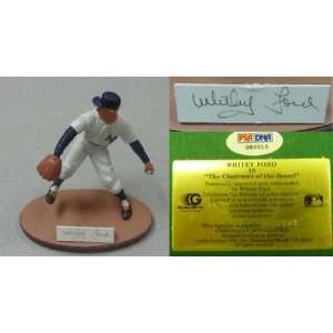  HOF Whitey Ford Signed Gartlan Figurine PSA COA Yankees 