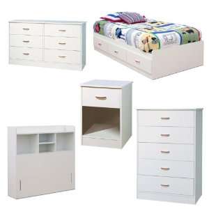    South Shore Furniture 5 Piece Pure White Room Collection Baby