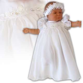 ivory dress satin christening baptism gown bridesmaid party pagent 