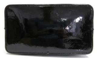 SEQUOIA Black Patent Leather Open Top Shoulder Handbag  