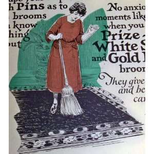  Prize, White Swan, and Gold Bond Brooms Label, 1920s 