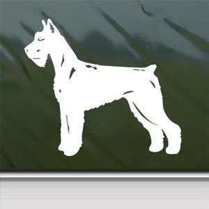 com Giant Schnauzer Dog Head White Sticker Laptop Vinyl Window White 