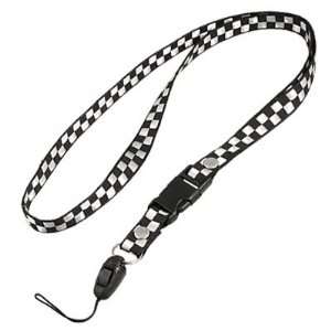   Camera Plaid Neck Strap Lanyard White Black Cell Phones & Accessories
