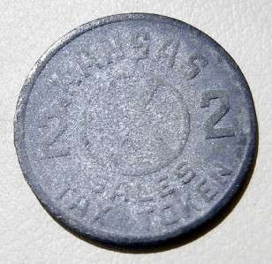 Old Kansas State Sales Tax Receipt Token Coin 2 Mill KS  