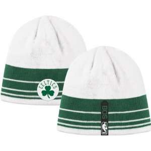  Boston Celtics Striped White Knit Hat