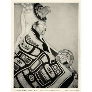   Eagle Chief Kitwanga Indian   Original Halftone Print
