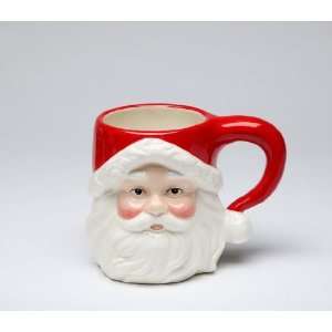   Red Santa Claus Face with White Beard Mugs Collectible