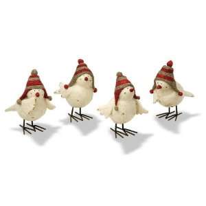  Boston International Set of 4 Whimsical Birds Christmas 