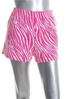 Soffe NEW Juniors Pink Animal Print Mini Shorts S  