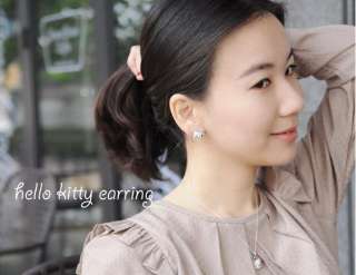Hello Kitty PINK Crown Princess earring earbob #E14  