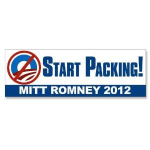  Start Packing Mitt Romney 2012 Bumper Sticker Everything 
