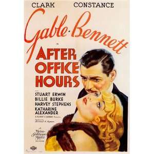  After Office Hours Clark Gable Constance Bennett Vintage Movie 