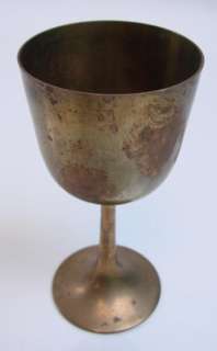   12 Marked Goblet Medieval Silver Gold Interpur Brass Cup Wine  
